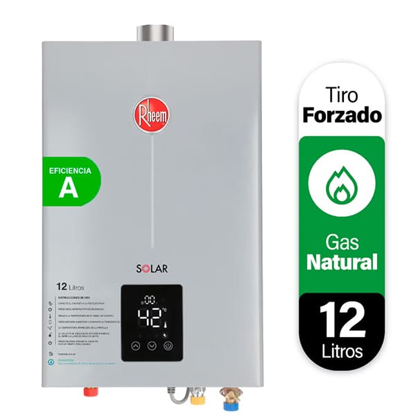 Calefón Rheem 12L Tiro Forzado Gas Natural